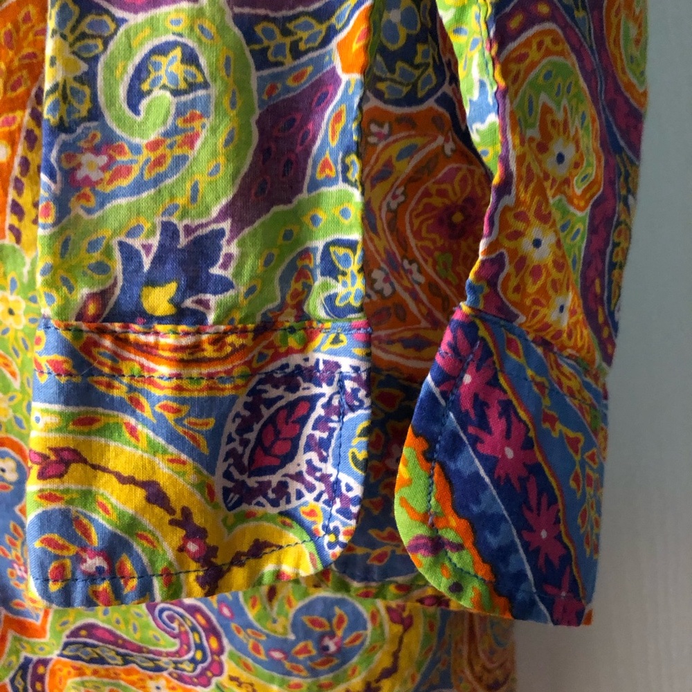 Ralph Lauren Multicolor Paisley Shirt size Large - Picture 3 of 8
